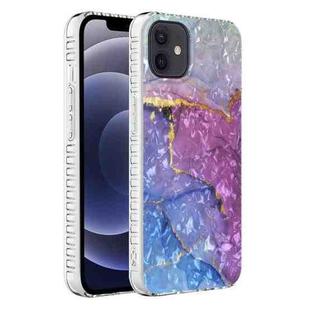 For iPhone 12 mini 2.0mm Airbag Shockproof TPU Phone Case (Blue Purple Marble)
