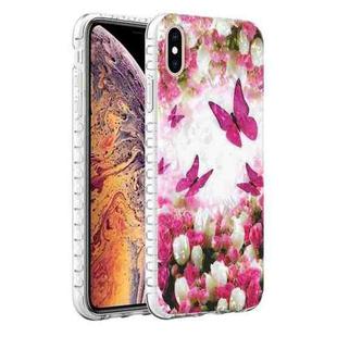 For iPhone XS Max 2.0mm Airbag Shockproof TPU Phone Case(Dancing Butterflies)