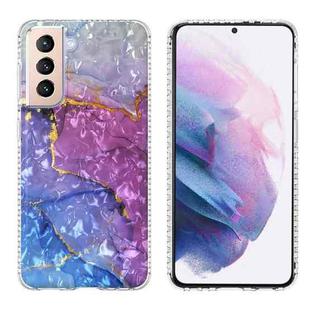 For Samsung Galaxy S21 Plus 5G 2.0mm Airbag Shockproof TPU Phone Case(Blue Purple Marble)