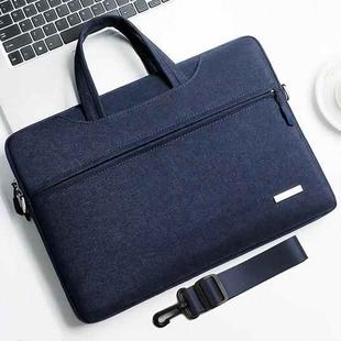 Handbag Laptop Bag Inner Bag with Shoulder Strap, Size:14 inch(Dark Blue)