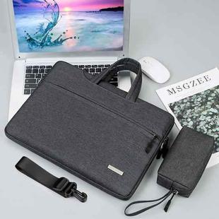 Handbag Laptop Bag Inner Bag with Shoulder Strap/Power Bag, Size:15 inch(Dark Grey)