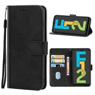 For Samsung Galaxy F12 Leather Phone Case(Black)