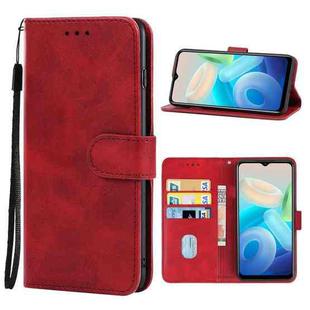 For vivo Y32 Leather Phone Case(Red)