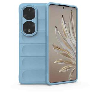 For Honor 70 Pro 5G Magic Shield TPU + Flannel Phone Case(Light Blue)