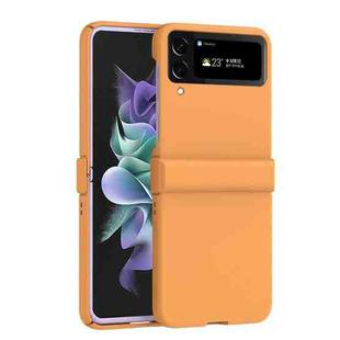 For Samsung Galaxy Z Flip4 Macaron Three-piece Set Phone Case(Orange)