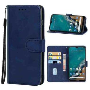 For Nokia G50 Leather Phone Case(Blue)