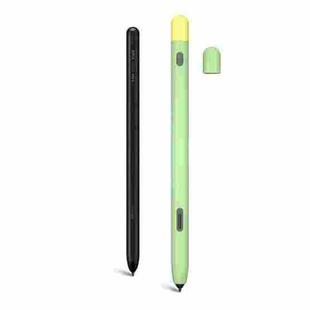 Contrasting Color Series Liquid Silicone Protective Case For Samsung Galaxy Tab S Pen Pro(Green Grass)