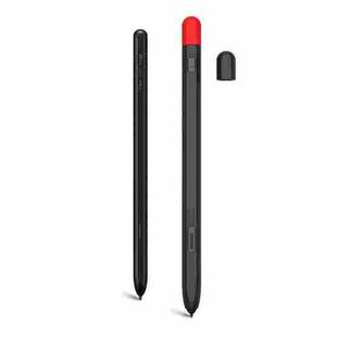 Contrasting Color Series Liquid Silicone Protective Case For Samsung Galaxy Tab S Pen Pro(Black)