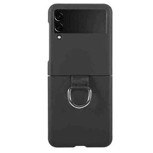 For Samsung Galaxy Z Flip3 5G Macaron Color Silicone Soft Phone Case(Black)
