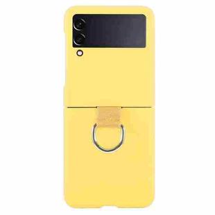 For Samsung Galaxy Z Flip3 5G Macaron Color Silicone Soft Phone Case(Yellow)