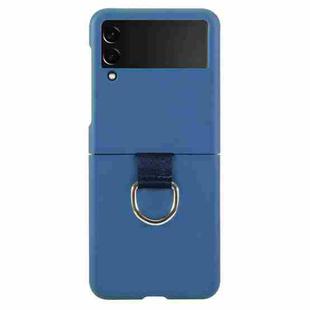 For Samsung Galaxy Z Flip4 Macaron Color Silicone Soft Phone Case(Blue)