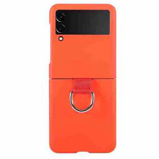 For Samsung Galaxy Z Flip4 Macaron Color Silicone Soft Phone Case(Red)