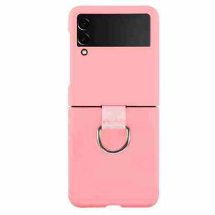 For Samsung Galaxy Z Flip4 Macaron Color Silicone Soft Phone Case(Rose Red)