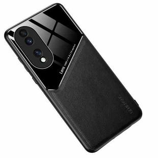 For Honor 70/70 Pro All-inclusive Leather + Organic Glass Phone Case(Black)