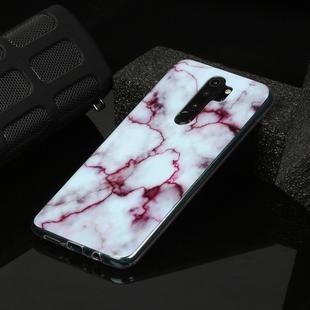 For Xiaomi Redmi Note 8 Pro Marble Pattern Soft TPU Protective Case(Red)