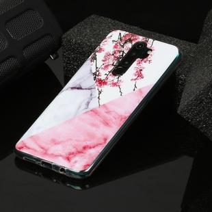For Xiaomi Redmi Note 8 Pro Marble Pattern Soft TPU Protective Case(Plum Blossom)