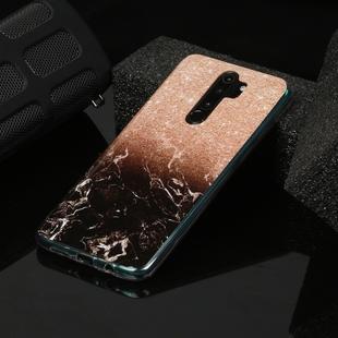 For Xiaomi Redmi Note 8 Pro Marble Pattern Soft TPU Protective Case(Rose Gold Black)