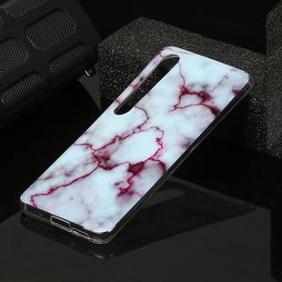For Xiaomi Mi 10 Marble Pattern Soft TPU Protective Case(Red)