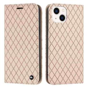 For iPhone 13 S11 RFID Diamond Lattice Flip Leather Phone Case(Light Pink)