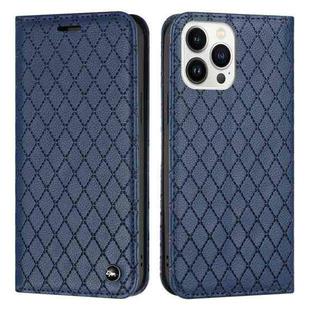 For iPhone 13 Pro Max S11 RFID Diamond Lattice Flip Leather Phone Case For iPhone 13 Pro(Blue)