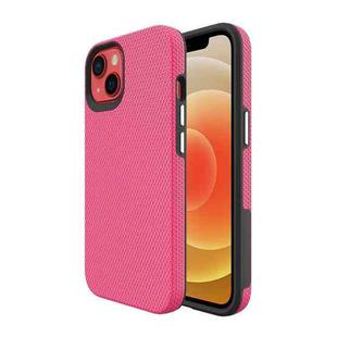 For iPhone 14 Triangle Armor Texture Phone Case (Pink)