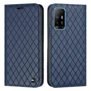 For OPPO A94 4G / A94 5G / A95 5G S11 RFID Diamond Lattice Flip Leather Phone Case(Blue)