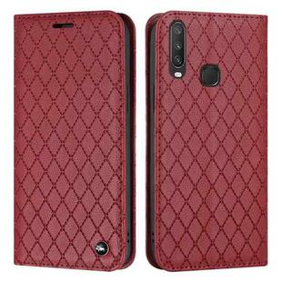 For vivo Y12 / Y15 / Y17 / Y11 S11 RFID Diamond Lattice Flip Leather Phone Case(Red)