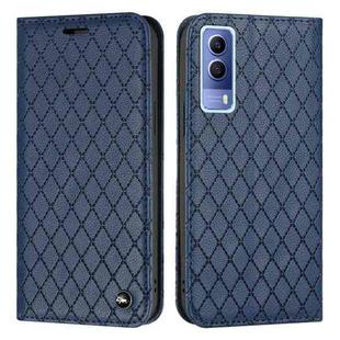 For vivo Y72 5G / Y53s / Y52 5G S11 RFID Diamond Lattice Flip Leather Phone Case(Blue)