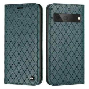 For Google Pixel 7 S11 RFID Diamond Lattice Flip Leather Phone Case(Green)