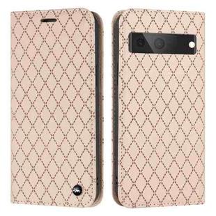 For Google Pixel 7 S11 RFID Diamond Lattice Flip Leather Phone Case(Light Pink)