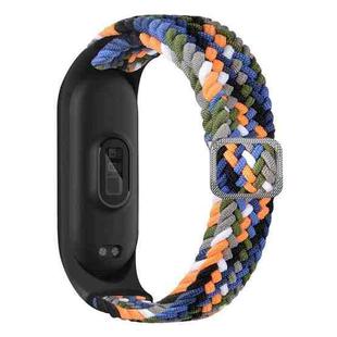 For Xiaomi Mi Band 7 Adjustable Nylon Braided Elasticity Watch Band(Colorful Denim)