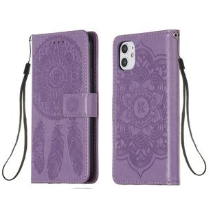 For iPhone 11 Dream Catcher Printing Horizontal Flip Leather Case with Holder & Card Slots & Wallet & Lanyard(Purple)