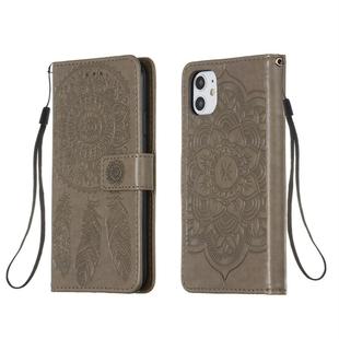 For iPhone 11 Dream Catcher Printing Horizontal Flip Leather Case with Holder & Card Slots & Wallet & Lanyard(Grey)