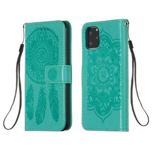 For iPhone 11 Pro Dream Catcher Printing Horizontal Flip Leather Case with Holder & Card Slots & Wallet & Lanyard(Green)
