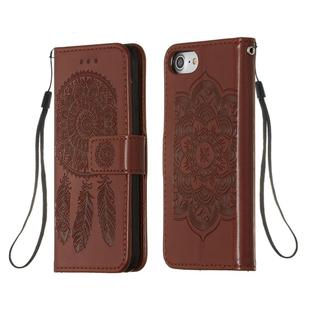 For iPhone 6 / 6s Dream Catcher Printing Horizontal Flip Leather Case with Holder & Card Slots & Wallet & Lanyard(Brown)