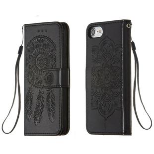 For iPhone 6 / 6s Dream Catcher Printing Horizontal Flip Leather Case with Holder & Card Slots & Wallet & Lanyard(Black)