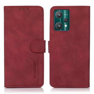 For OPPO Realme 9 Pro KHAZNEH Matte Texture Leather Phone Case(Red)