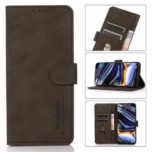 For OPPO Realme 9 Pro+ KHAZNEH Matte Texture Leather Phone Case(Brown)