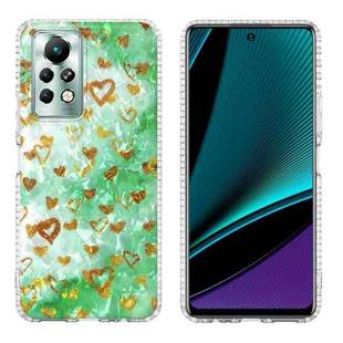 For Infinix Note 11s / Note 11 Pro 2.0mm Airbag Shockproof TPU Phone Case(Gold Heart)