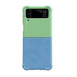 For Samsung Galaxy Z Flip3 5G Macaron Candy Color Matching TPU Phone Case(Green Blue)