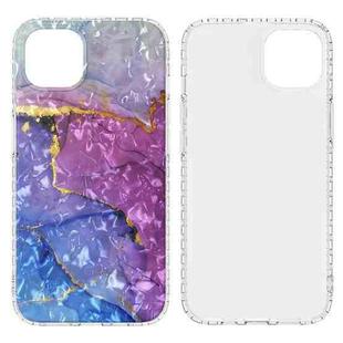 For iPhone 14 2.0mm Airbag Shockproof TPU Phone Case (Blue Purple Marble)