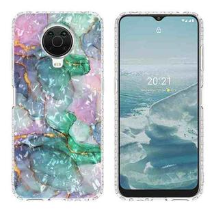 For Nokia G20 / G10 2.0mm Airbag Shockproof TPU Phone Case(Ink Green Marble)