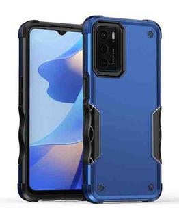 For OPPO A55 4G Non-slip Armor Phone Case(Blue)