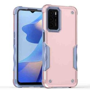 For OPPO A55 4G Non-slip Armor Phone Case(Rose Gold)