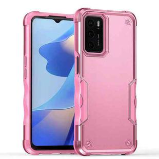 For OPPO A55 4G Non-slip Armor Phone Case(Pink)