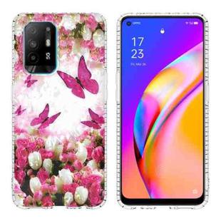 For OPPO A94 4G / F19 Pro / Reno5 F / Reno5 Lite 2.0mm Airbag Shockproof TPU Phone Case(Dancing Butterflies)