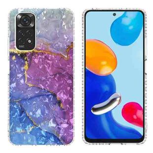 For Xiaomi Redmi Note 11 4G International Edition / Note 11S 4G 2.0mm Airbag Shockproof TPU Phone Case(Blue Purple Marble)