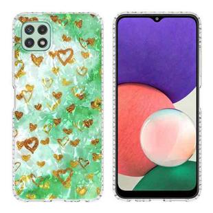 For Samsung Galaxy A22 5G 2.0mm Airbag Shockproof TPU Phone Case(Gold Heart)