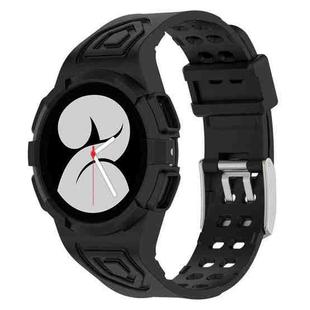 For Samsung Galaxy Watch4 Classic 46mm Silicone Integrated Watch Band(Black)