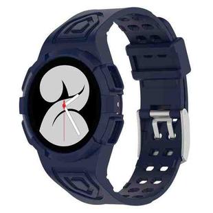 For Samsung Galaxy Watch4 Classic 46mm Silicone Integrated Watch Band(Dark Blue)